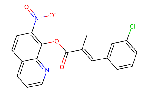 Cinnamic acid, m-chloro-alpha-methyl-, 7-nitro-8-quinolyl ester 29002-30-0